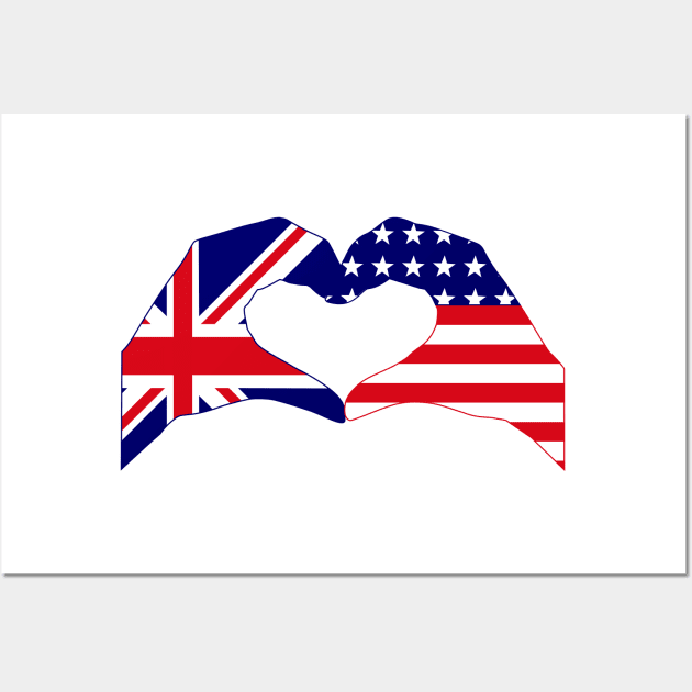 We Heart U.K. & U.S.A. Patriot Series Wall Art by Village Values